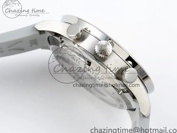 MIROTIME 0212 Portuguese Chrono IW3716 Z+F 1:1 Best Edition White Dial on Gray Rubber Strap A WrinkleFree 7014